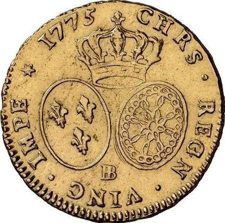 Reverse Double Louis d'Or 1775 BB - Gold Coin Value - France, Louis XVI