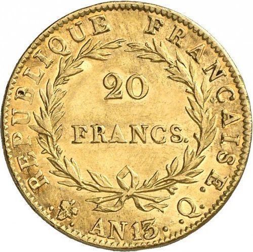 Reverse 20 Francs AN 13 (1804-1805) Q - Gold Coin Value - France, Napoleon I