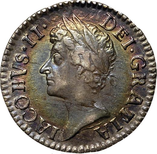 Obverse Twopence 1687 - Silver Coin Value - United Kingdom, James II