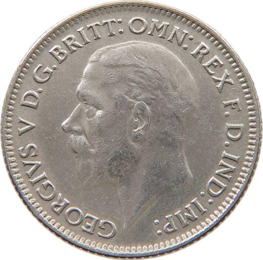 Obverse Sixpence 1930 - Silver Coin Value - United Kingdom, George V