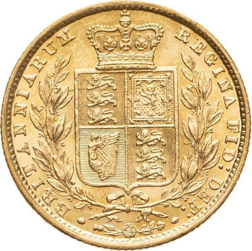 Reverse Sovereign 1860 WW "Shield" - Gold Coin Value - United Kingdom, Victoria