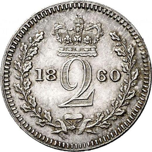 Reverso 2 peniques 1860 - valor de la moneda de plata - Gran Bretaña, Victoria