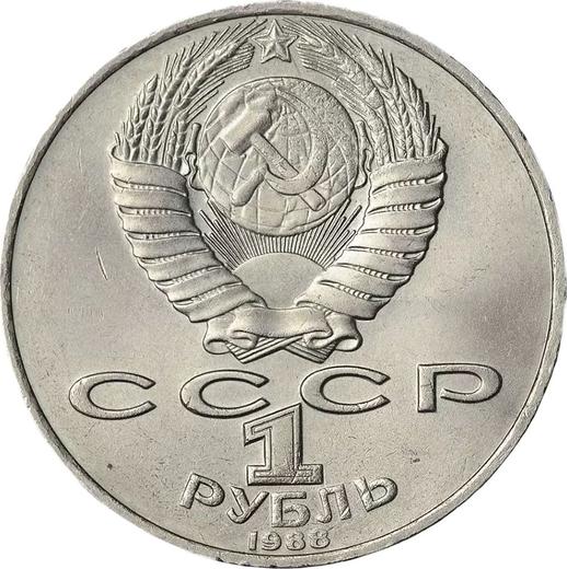 Reverse Rouble 1988 "Leo Tolstoy" -  Coin Value - Russia, Soviet Union - USSR