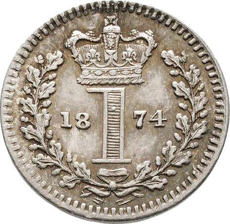 Revers 1 Penny 1874 "Typ 1838-1887" - Silbermünze Wert - Großbritannien, Victoria
