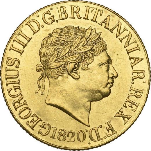 Obverse Sovereign 1820 - Gold Coin Value - United Kingdom, George III