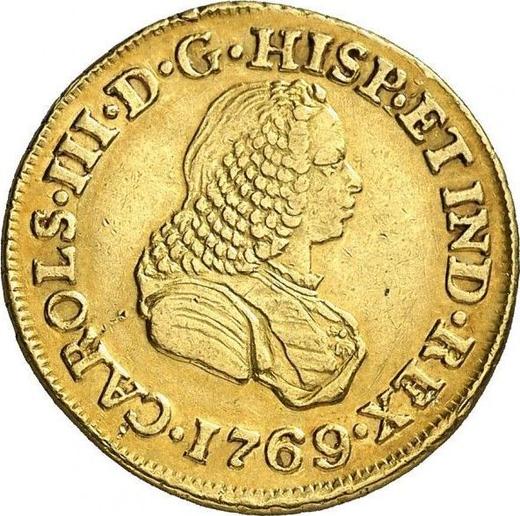 Obverse 2 Escudos 1769 PN J "Type 1760-1771" - Gold Coin Value - Colombia, Charles III