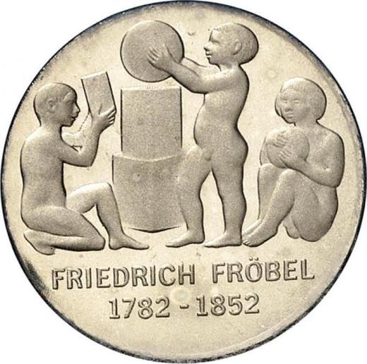 Аверс монеты - 5 марок 1982 года "Фрeбель" - цена  монеты - Германия, ГДР