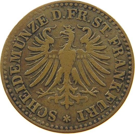 Avers 1 Heller 1860 - Münze Wert - Frankfurt am Main, Freie Stadt