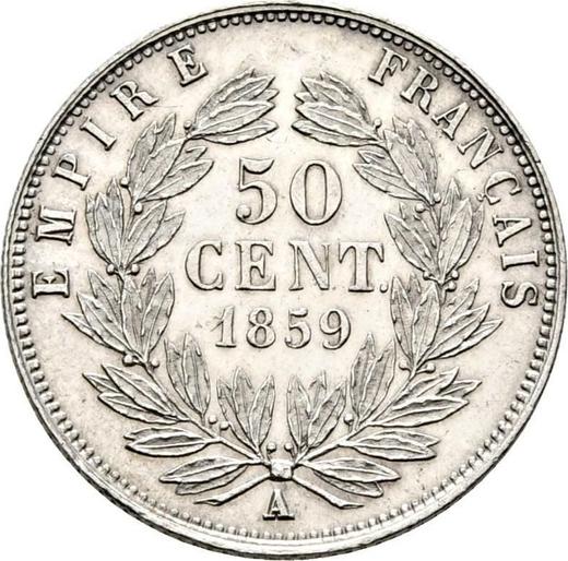 Reverse 50 Centimes 1859 A "Type 1853-1863" - Silver Coin Value - France, Napoleon III