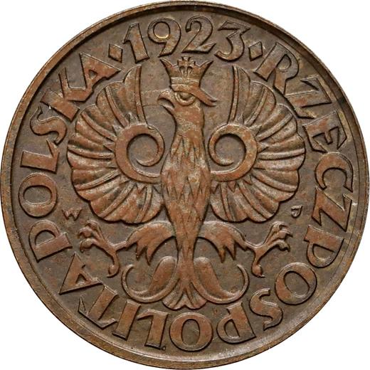 Obverse Pattern 20 Groszy 1923 WJ Brass - Coin Value - Poland, II Republic