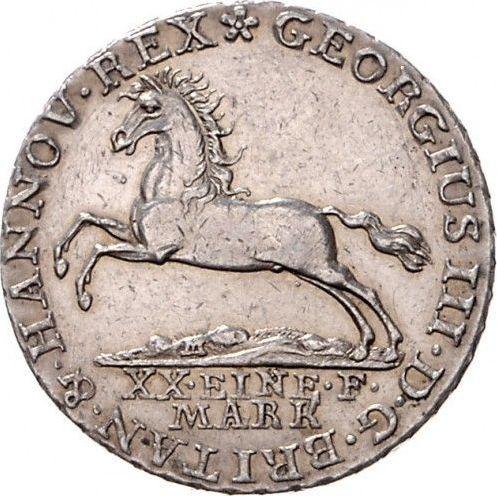 Avers 16 Gutegroschen 1820 "BRITAN & HANNOV REX" - Silbermünze Wert - Hannover, Georg III