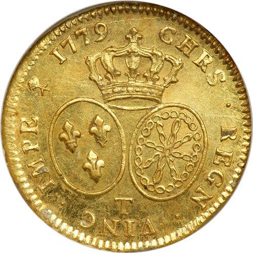 Reverse Double Louis d'Or 1779 T - Gold Coin Value - France, Louis XVI