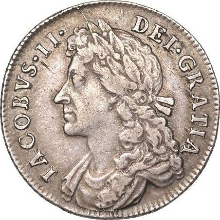 Obverse Shilling 1685 - Silver Coin Value - United Kingdom, James II