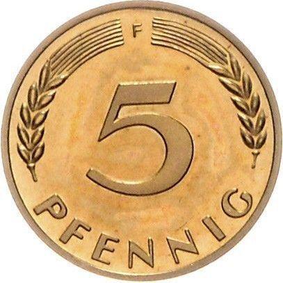 Obverse 5 Pfennig 1950 F -  Coin Value - Germany, FRG