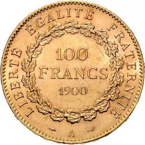 Reverse 100 Francs 1900 A "Type 1878-1914" - Gold Coin Value - France, Third Republic
