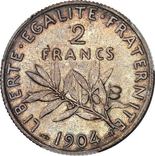 Reverse 2 Francs 1904 "Sower" - Silver Coin Value - France, Third Republic