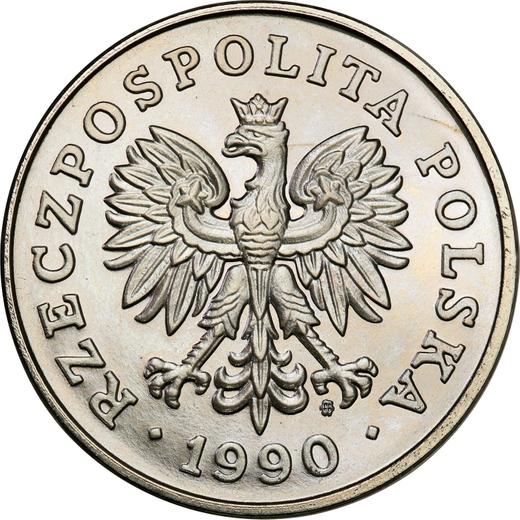 Obverse Pattern 100 Zlotych 1990 MW Nickel -  Coin Value - Poland, III Republic before denomination