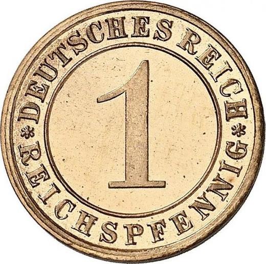 Obverse 1 Reichspfennig 1924 F - Coin Value - Germany, Weimar Republic