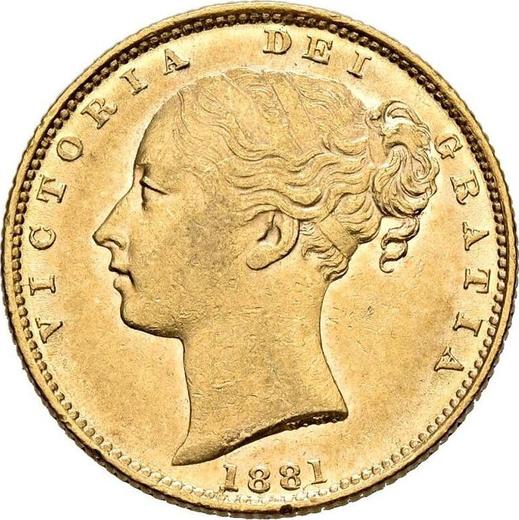 Obverse Sovereign 1881 S WW "Coat of arms" - Gold Coin Value - Australia, Victoria