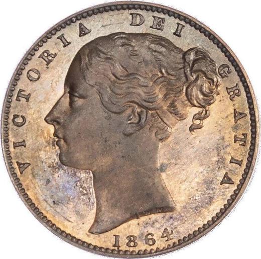 Obverse Farthing 1864 WW "Type 1838-1864" -  Coin Value - United Kingdom, Victoria