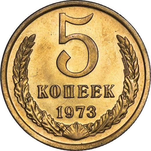 Reverse 5 Kopeks 1973 -  Coin Value - Russia, Soviet Union - USSR