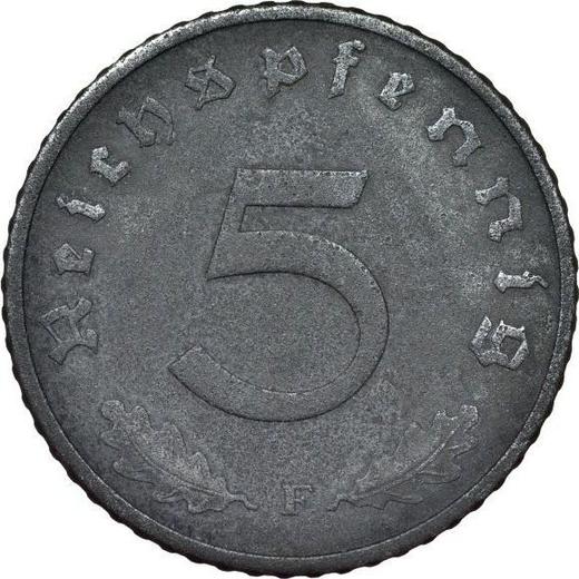 Obverse 5 Reichspfennig 1942 F "Type 1940-1944" -  Coin Value - Germany, Third Reich