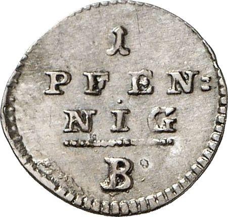 Revers 1 Pfennig 1803 B - Silbermünze Wert - Ansbach-Bayreuth, Friedrich Wilhelm III