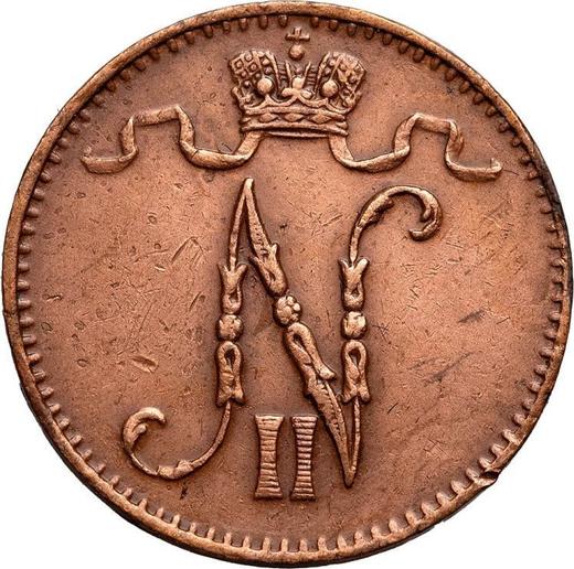 Obverse 1 Penni 1895 - Coin Value - Finland, Grand Duchy