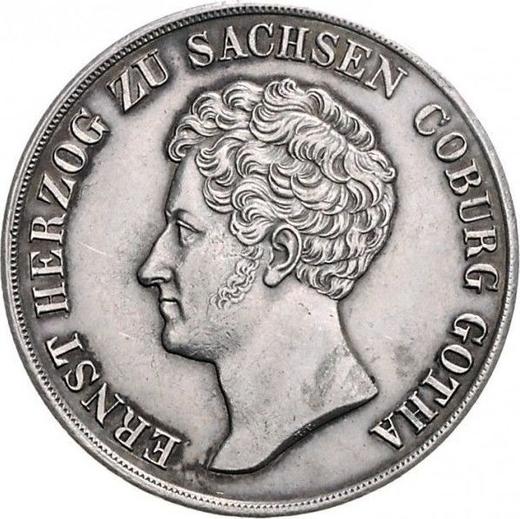 Аверс монеты - 1 гульден 1835 года HF - цена серебряной монеты - Саксен-Кобург-Гота, Эрнст I