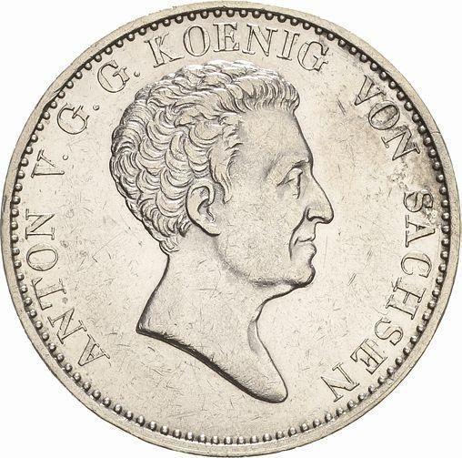 Avers 2/3 Taler 1827 S - Silbermünze Wert - Sachsen-Albertinische, Anton