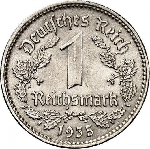 Anverso 1 Reichsmark 1935 J "Tipo 1933-1939" - valor de la moneda  - Alemania, Alemania nazi