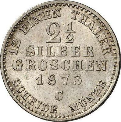 Reverse 2-1/2 Silber Groschen 1873 C - Silver Coin Value - Prussia, William I