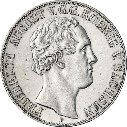 Obverse 2 Thaler 1850 F - Silver Coin Value - Saxony-Albertine, Frederick Augustus II