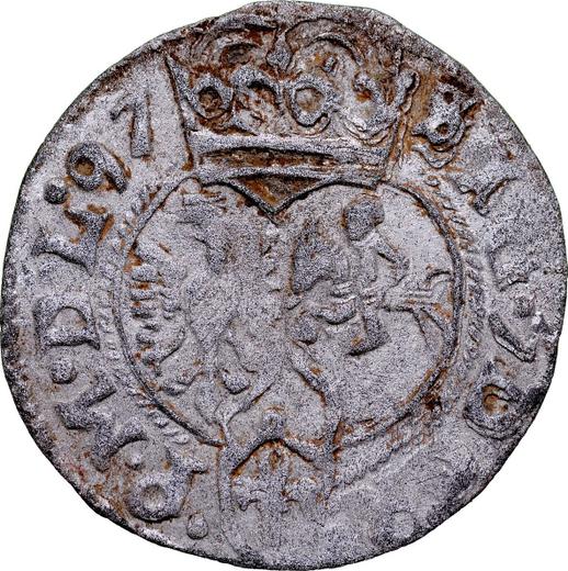 Reverse Schilling (Szelag) 1597 IF "Poznań Mint" - Silver Coin Value - Poland, Sigismund III Vasa