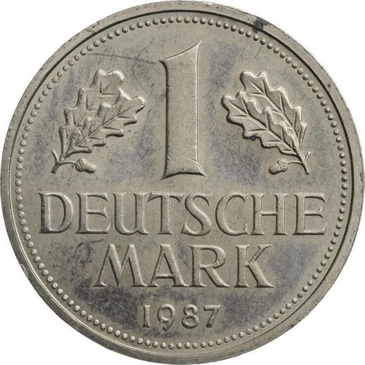 Obverse 1 Mark 1987 J - Coin Value - Germany, FRG