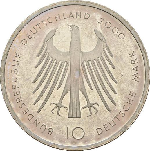 Reverse 10 Mark 2000 F "Charlemagne" - Silver Coin Value - Germany, FRG