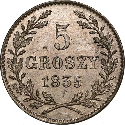 Reverse 5 Groszy 1835 "Krakow" - Silver Coin Value - Poland, Free City of Cracow