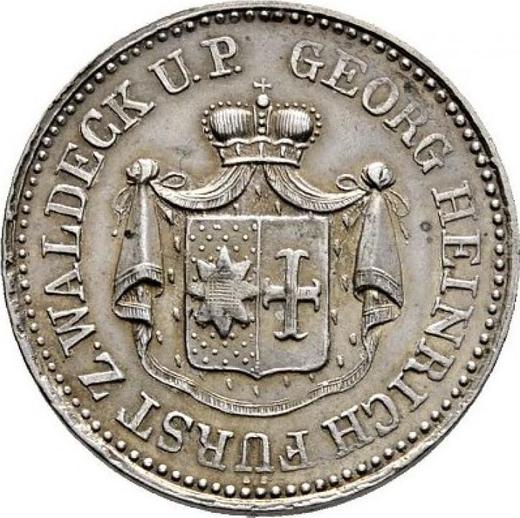 Obverse 1/6 Thaler 1837 A.W. - Silver Coin Value - Waldeck-Pyrmont, George Heinrich