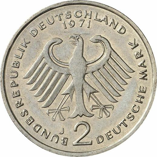 Revers 2 Mark 1971 J "Heuss" - Münze Wert - Deutschland, BRD