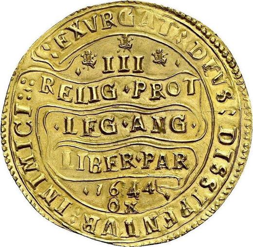 Reverse 3 Unite (Triple unite) 1644 OX "Large portrait" - Gold Coin Value - United Kingdom, Charles I