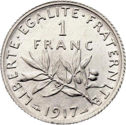 Reverse 1 Franc 1917 "Sower" - Silver Coin Value - France, Third Republic