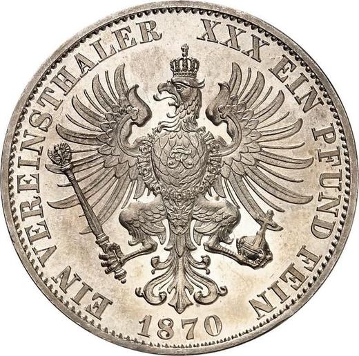 Reverse Thaler 1870 C - Silver Coin Value - Prussia, William I