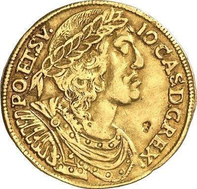Obverse Ducat 1658 TLB "Portrait with wreath" - Gold Coin Value - Poland, John II Casimir
