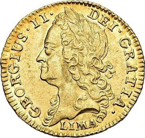 Obverse Half Guinea 1745 LIMA "Intermediate Head" - Gold Coin Value - United Kingdom, George II