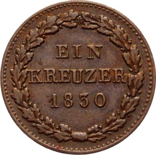 Reverse Kreuzer 1830 -  Coin Value - Nassau, William
