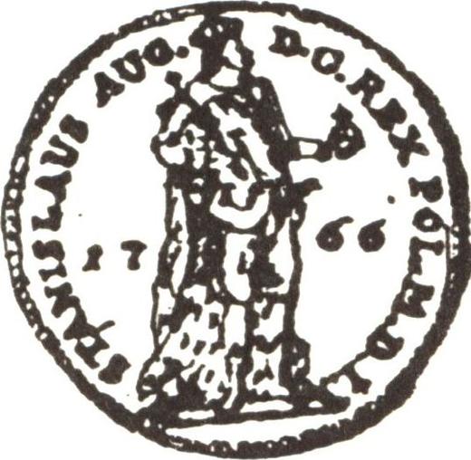 Awers monety - Dukat 1766 "Postać króla" - cena złotej monety - Polska, Stanisław II August