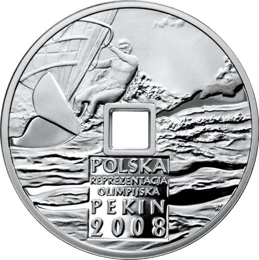 Revers 10 Zlotych 2008 MW UW "Olympische Sommerspiele, Peking 2008" Mit Loch - Silbermünze Wert - Polen, III Republik Polen nach Stückelung