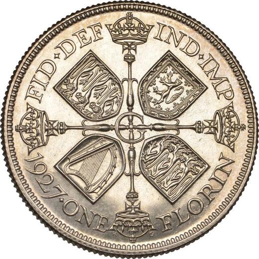 Revers 2 Schilling (Florin) 1927 - Silbermünze Wert - Großbritannien, Georg V