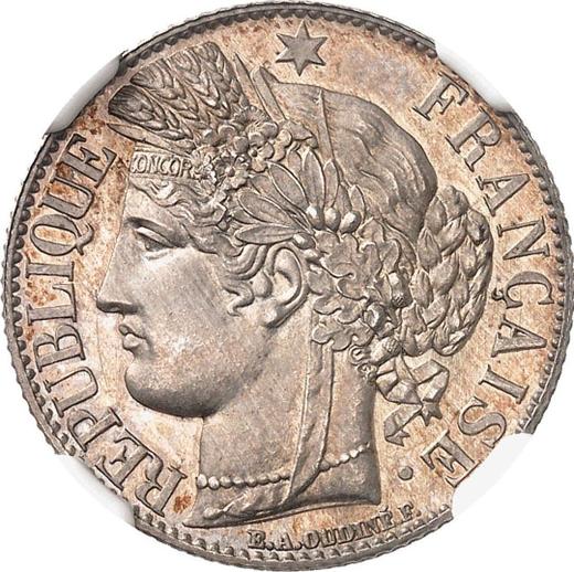 Anverso 1 franco 1878 A "Tipo 1871-1895" - valor de la moneda de plata - Francia, Tercera República