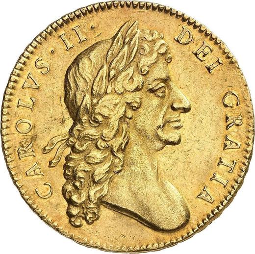 Obverse Five guineas 1679 "Second laureate bust" - Gold Coin Value - United Kingdom, Charles II